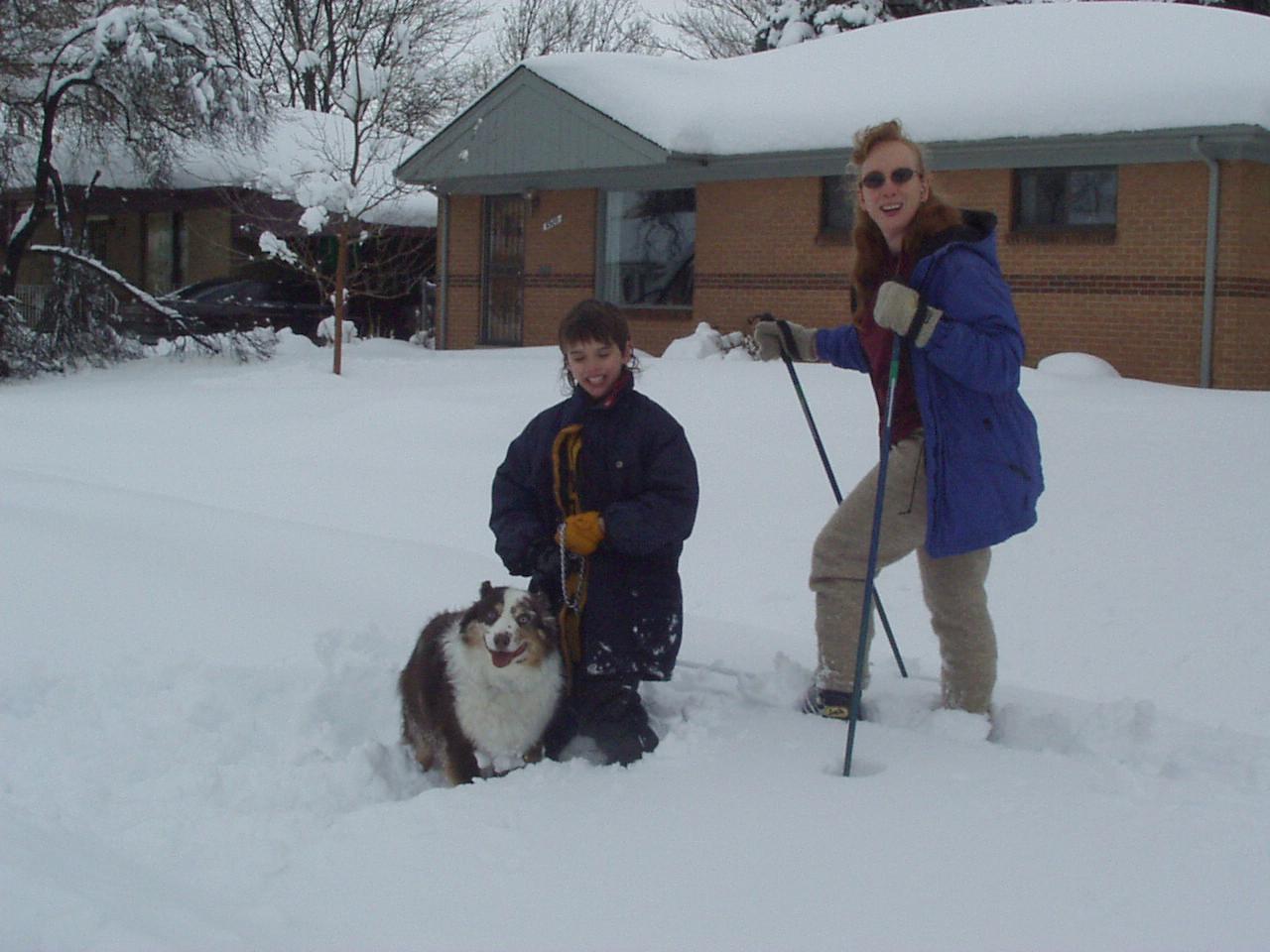 Skiing & Walking Around the Block