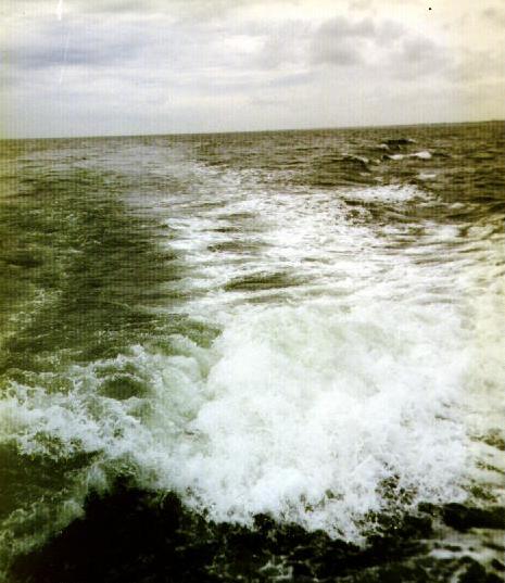 North Atlantic from the stern of the Dauntless