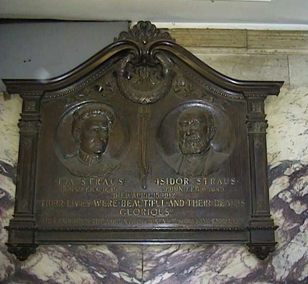 Straus Plaque on Macy's